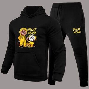 Unleash Bold Style with Our Men’s Black Two-Piece Jumpsuit!